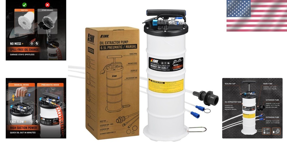 Oil Extractor Pump with Smart Seal Cap - Clean & Efficient 1.8L/min