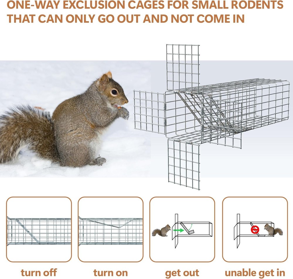 Humane Squirrel Excluder One Way Door Attic Copper Mesh