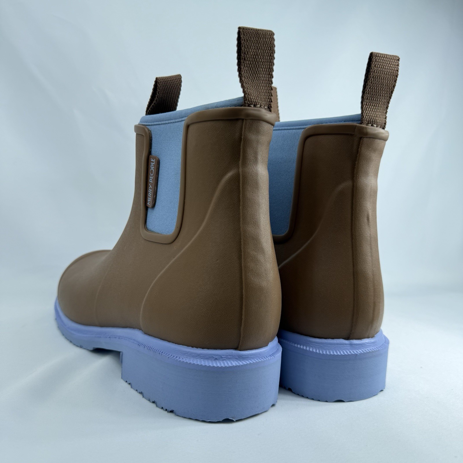 Merry People Bobbi Ankle Unisex Waterproof Rain Boots Chestnut