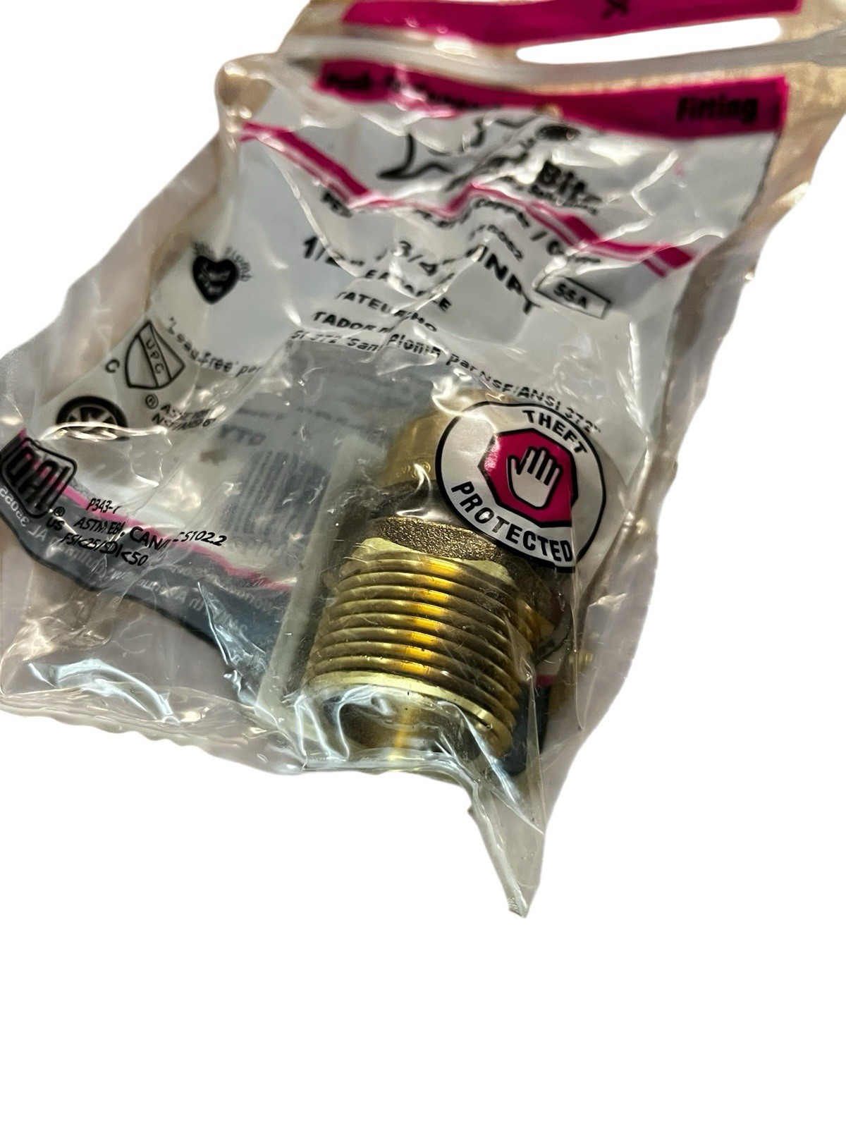 10 SharkBite U116LFZ 1/2" X 3/4" MNPT Push-To-Fit Male Adapter Brass Fitting PEX