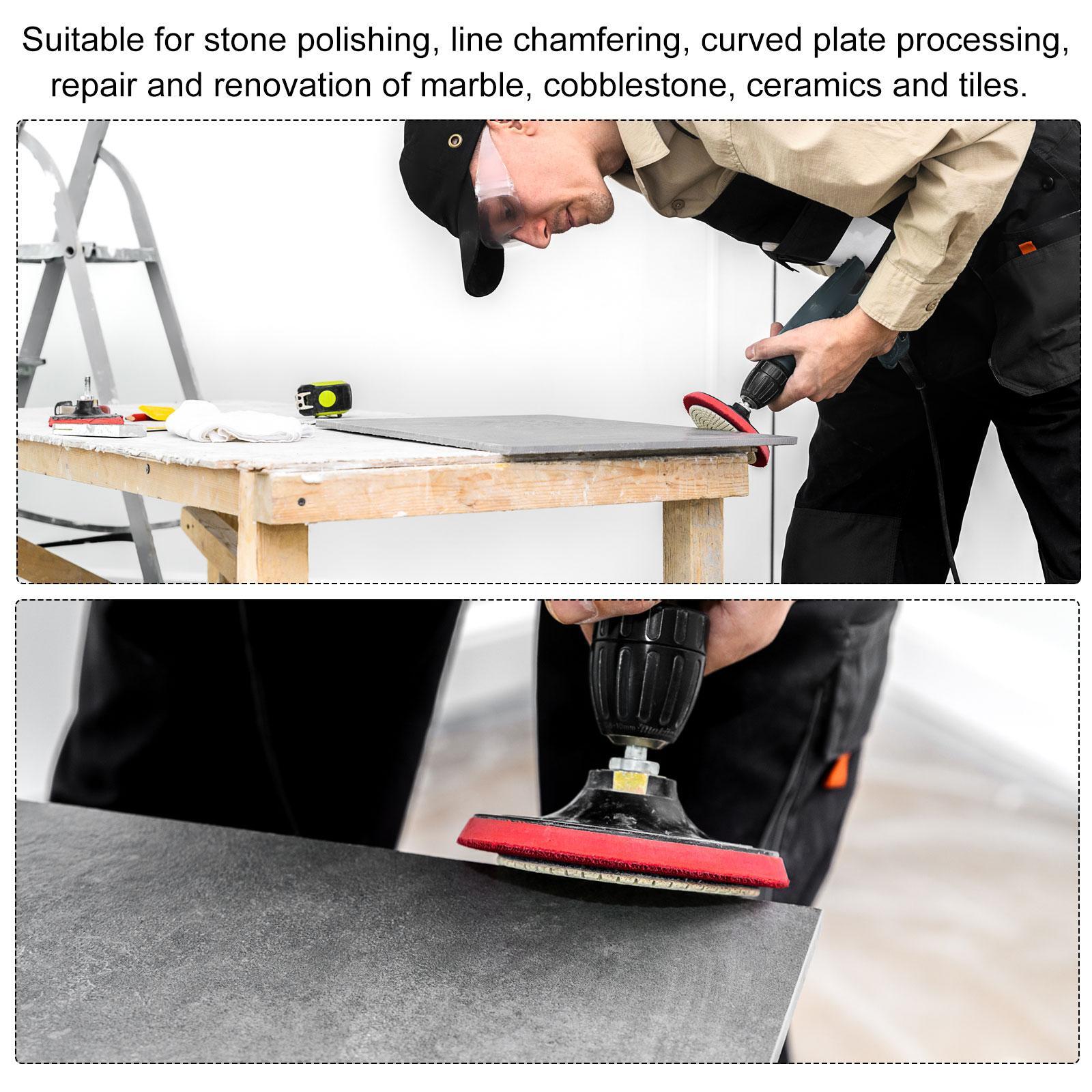 5-Inch 50 Grits Diamond Polishing Pad Wet/Dry for Stone Concrete Marble