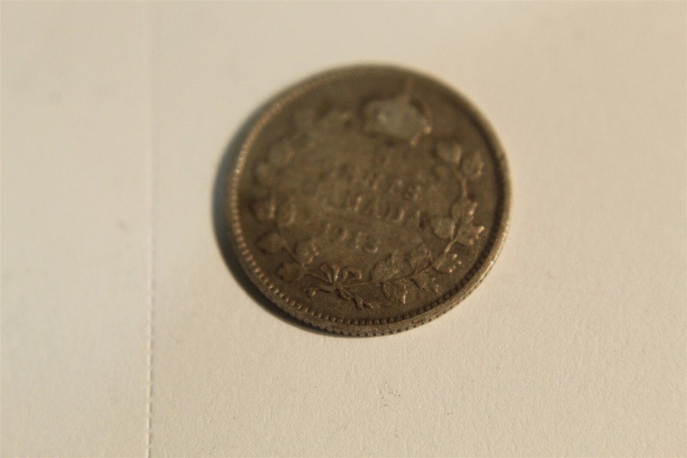 CANADA 5 CENT 1913 SILVER KM 22