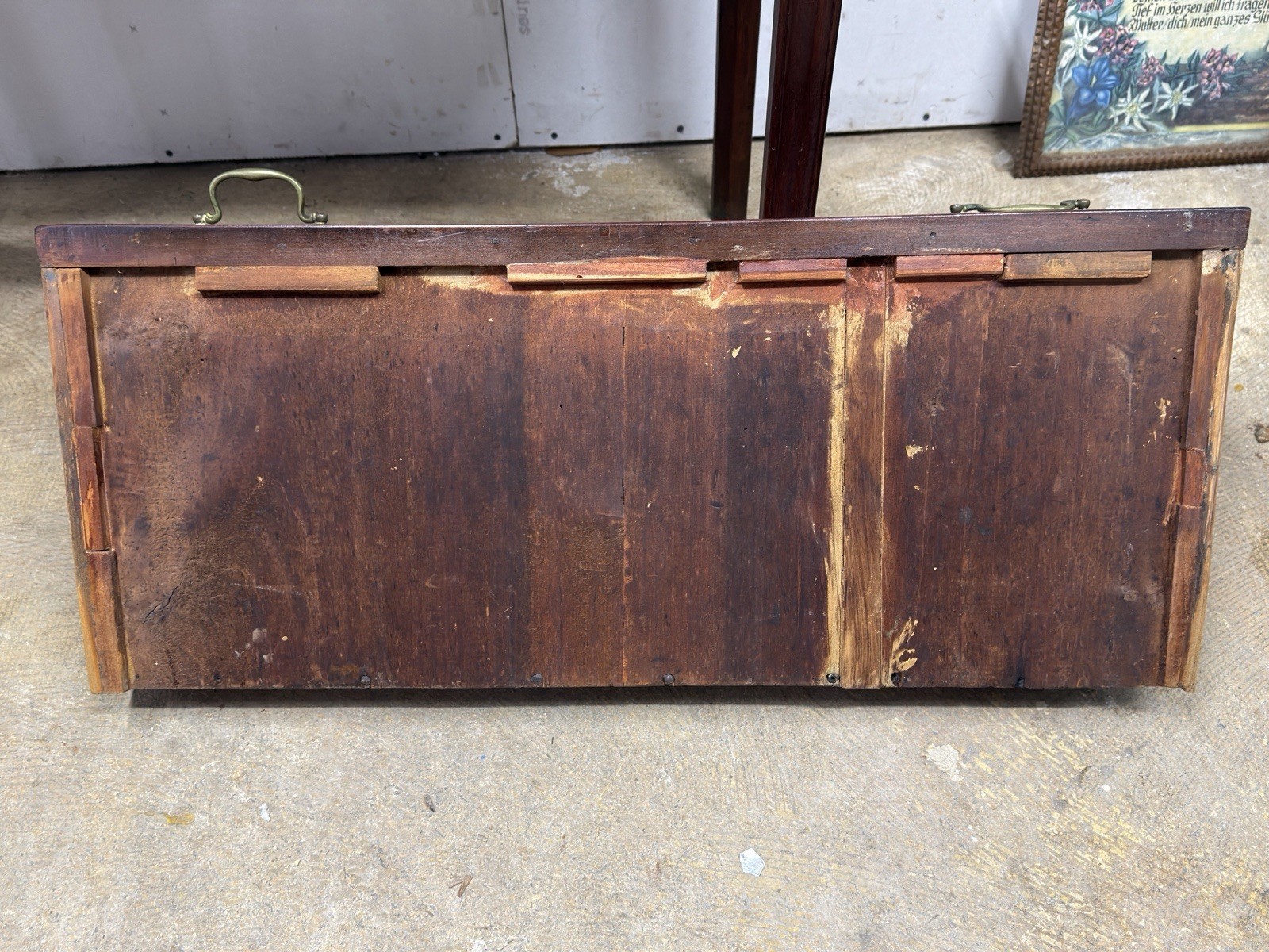 Antique PA chippendale 18th mahogany hall console card game table stand 1780