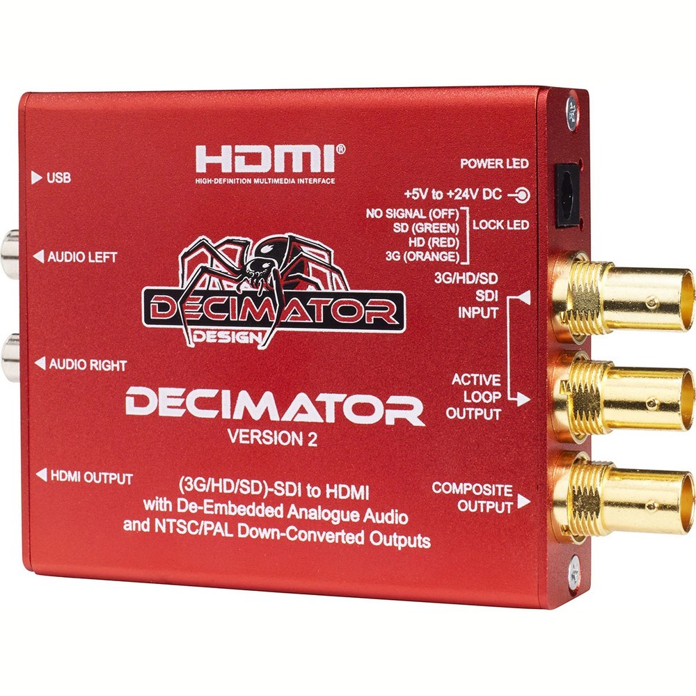 Decimator Version 2 Simultaneously Scales SDI to Both HDMI and NTSC/PAL with De-