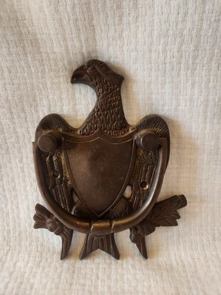 Vintage Eagle Door Knocker Heavy Solid Brass American Eagle 6.5"