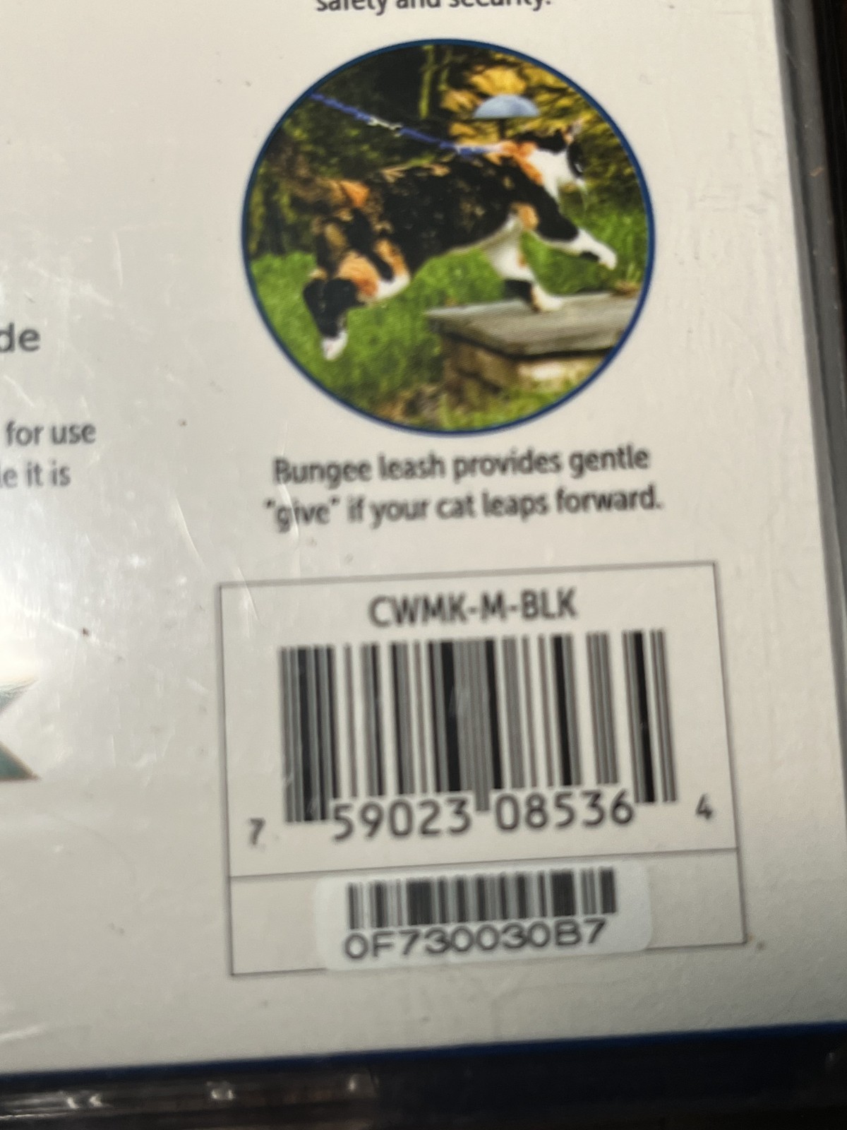 PetSafe Come With Me Kitty Cat Harness & Bungee Leash SZ Medium Black/Silver NEW