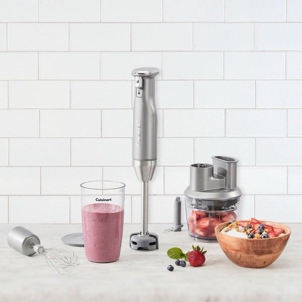 Cuisinart Power Blend Immersion Blender HB-900PC Silver Set, Food Processor