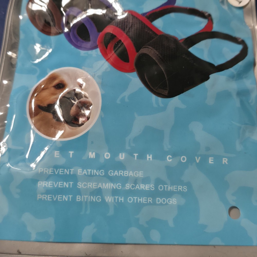 Pet Mouth Cover Medium Black New Muzzle Mesh