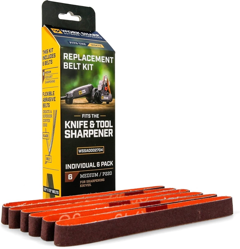 Knife Sharpener Replacement Belts P220 Medium Grit Pack for Kitchen Tools