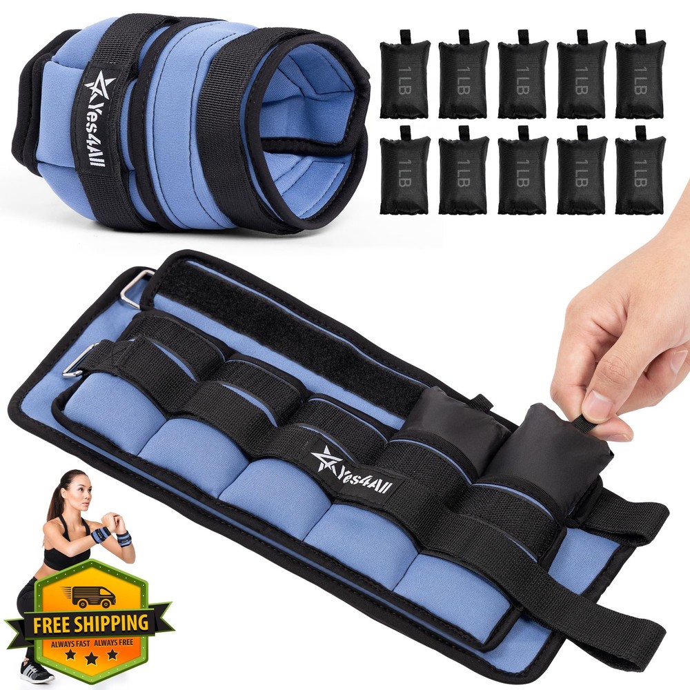 Yes4All Adjustable 3.5/5LB Wrist Ankle Weights Pair