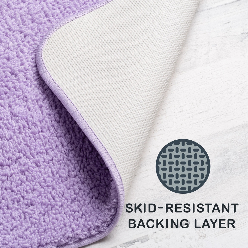 Mainstays Basic Polyester Large Bath Rug, Lavender, 24" X 40"