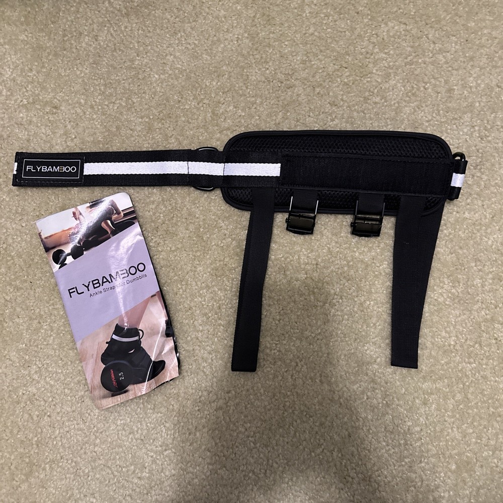 Fly Bamboo Ankle Strap for Dumbbell Foot Attachment - Adjustable Ankle Weights