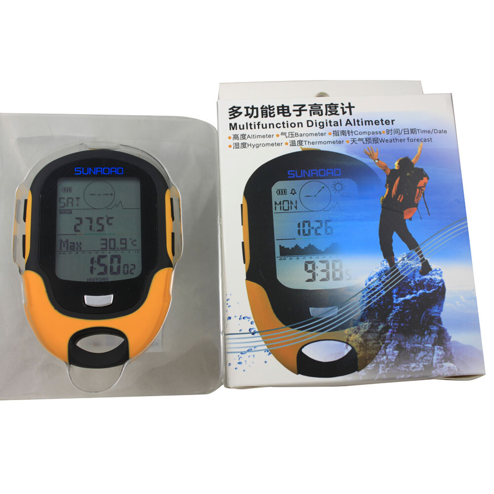 Sunroad FR500 Multifunction LCD Digital Altimeter Barometer Torch TO N0W2
