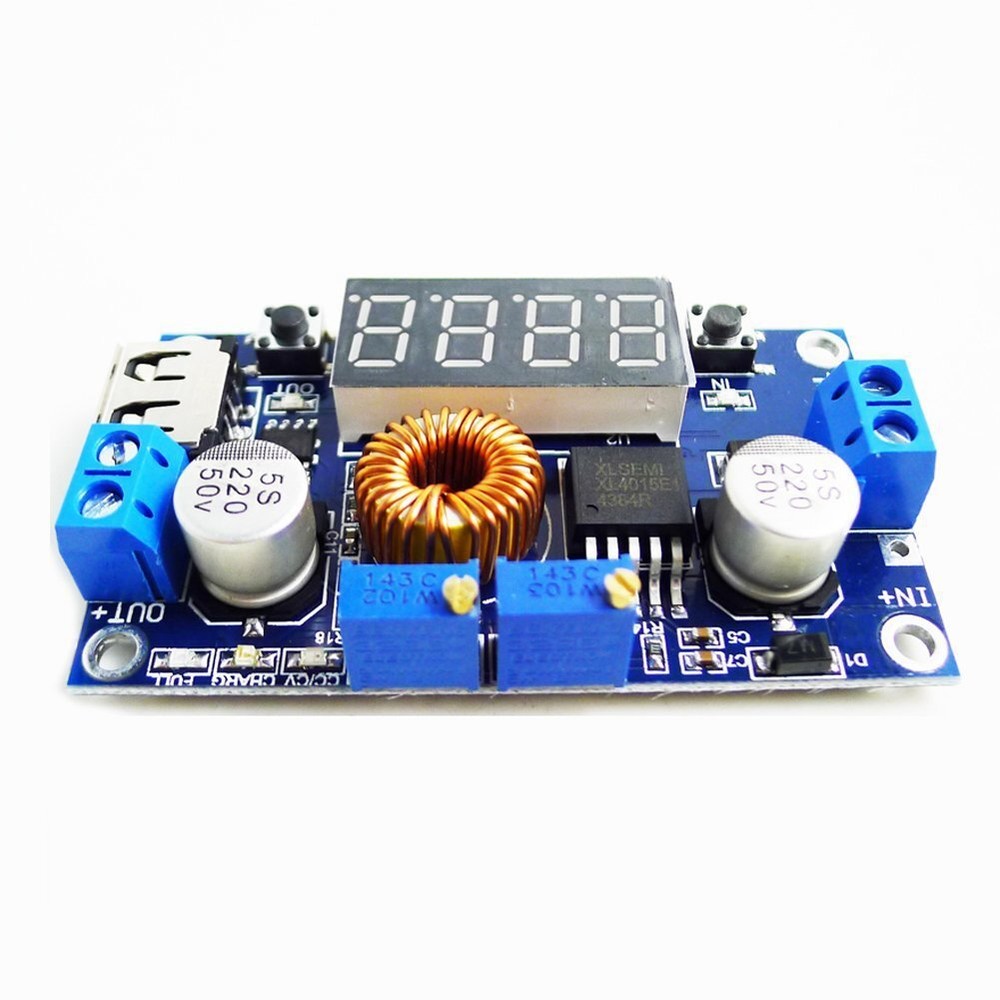 XL4015 5A DC Buck Step Down Power Converter Voltage Current & LED Voltmeter USB