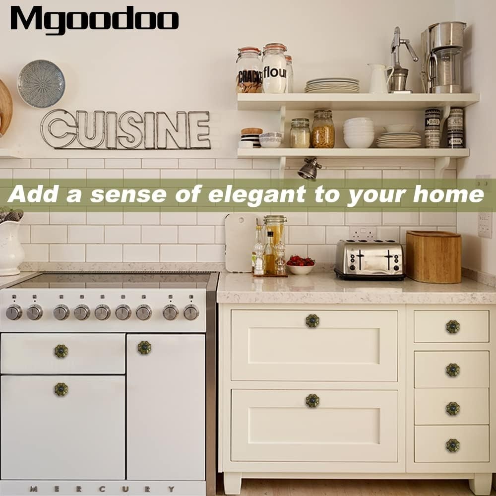 Rustic Green Pumpkin-Shaped Drawer Knobs - Handmade Ceramic Cabinet Pulls