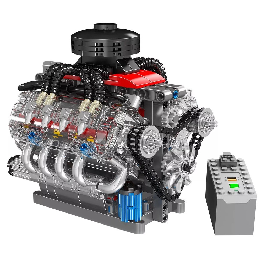 New V8 Engine Motor Engineering Model for Creative Build and Design Enthusiasts