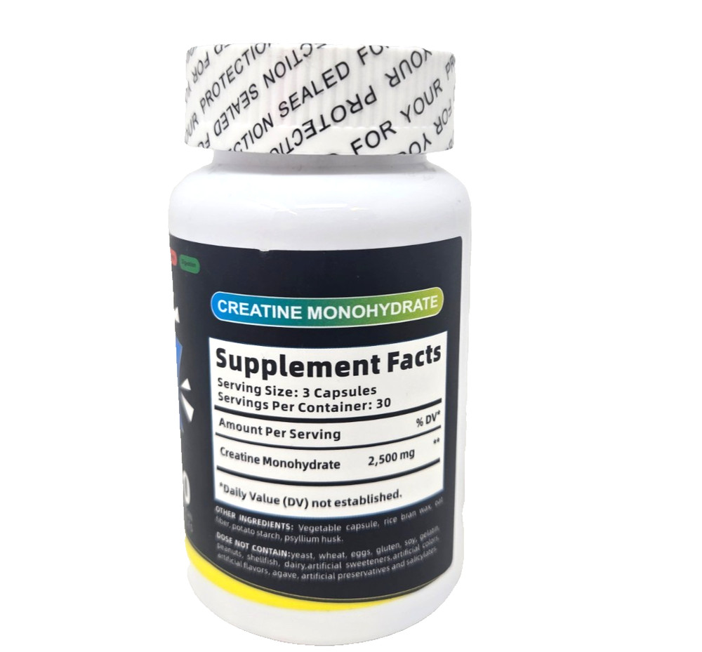 DANEW Pro Creatine Monohydrate 2500mg Capsules, 90 Count