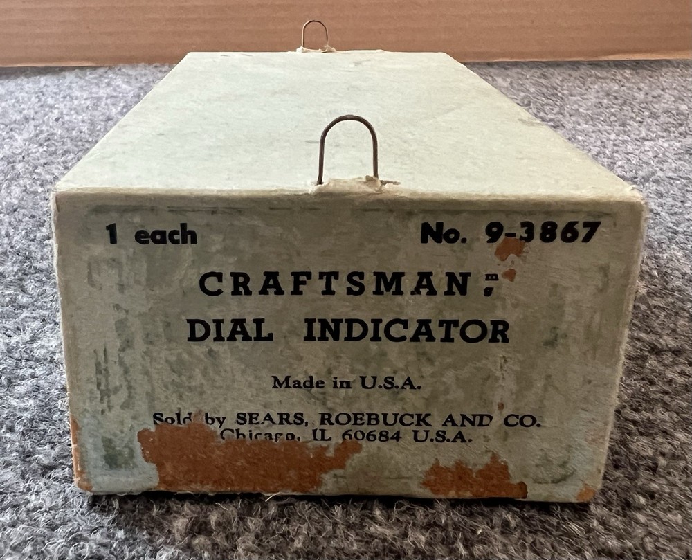 Craftsman VTG Dial Indicator No. 9-3867 NOS w/Box & Instructions Untested