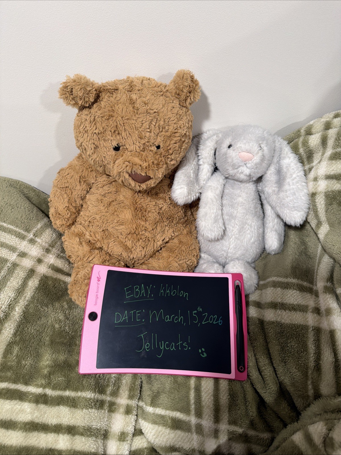 JELLYCAT ~ medium birch bunny AND huge bartholomew bear