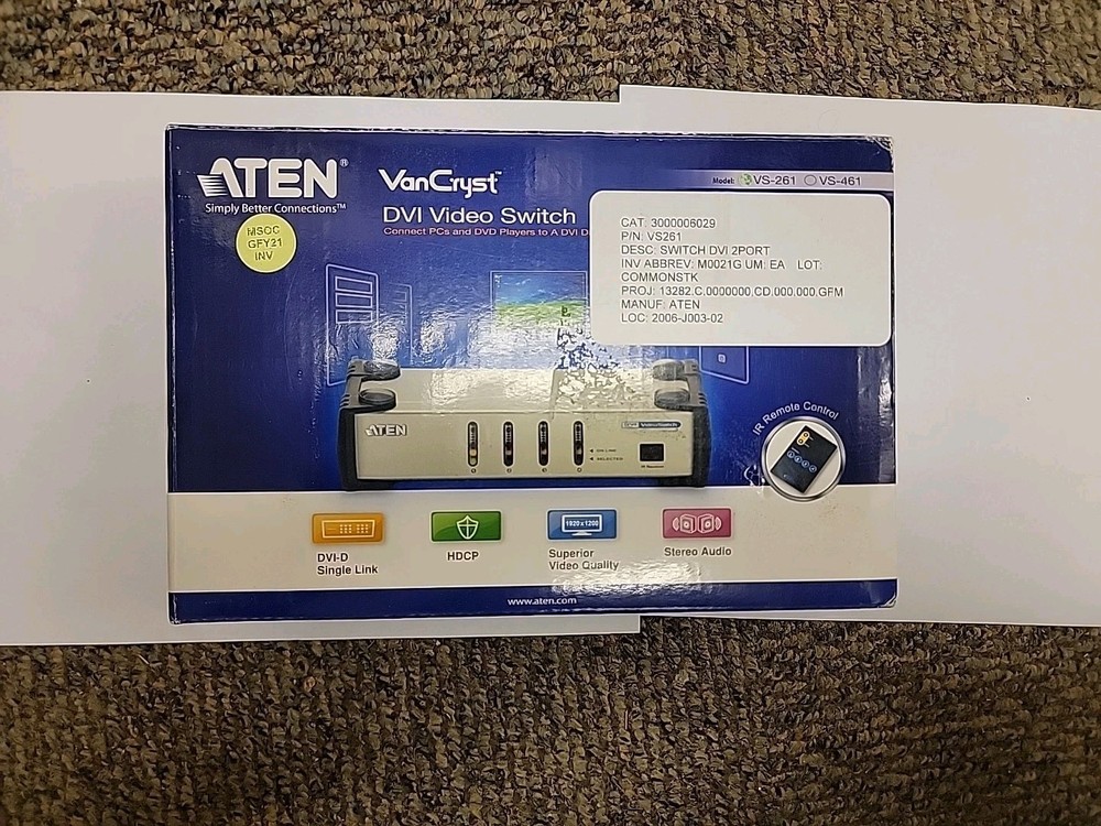 ATEN Dvi Video Switch Vs-261