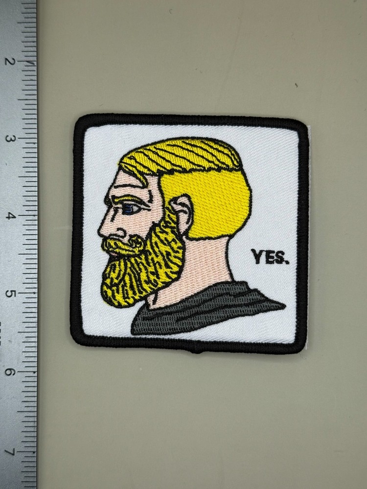 Tactical Morale Patch Bearded Meme Guy " Yes" funny