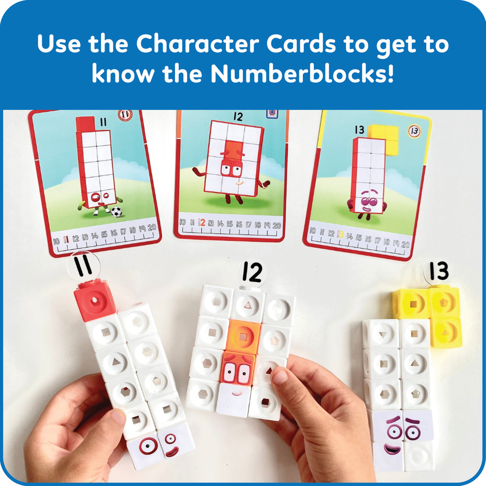 hand2mind Numberblocks 11-20 MathLink Cubes Activity Set, Elementary Math