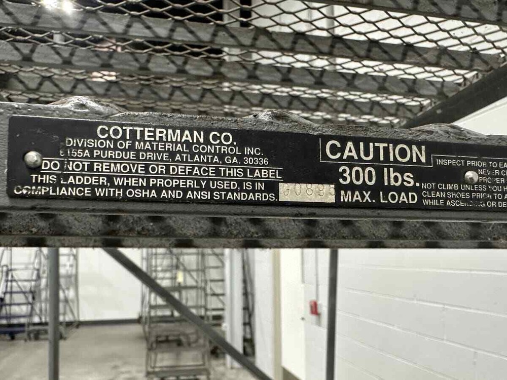 Cotterman 8-Step Rolling Steel Staircase Ladder