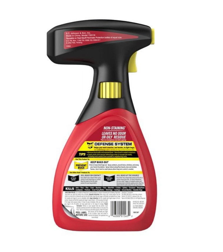 Raid Max Perimeter Protection Bug Killer Spray pests 30 fl Oz -5