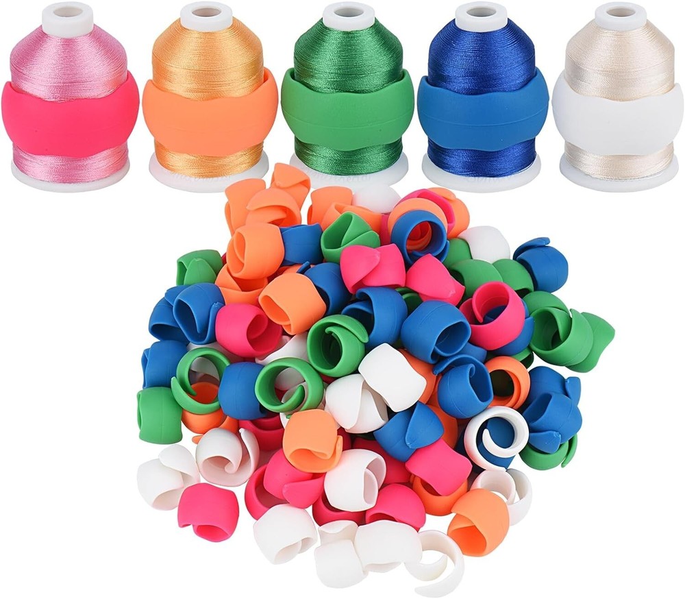 Simthread 100pcs Upgraded Thread Holder/Spool Huggers Compatible with Larger