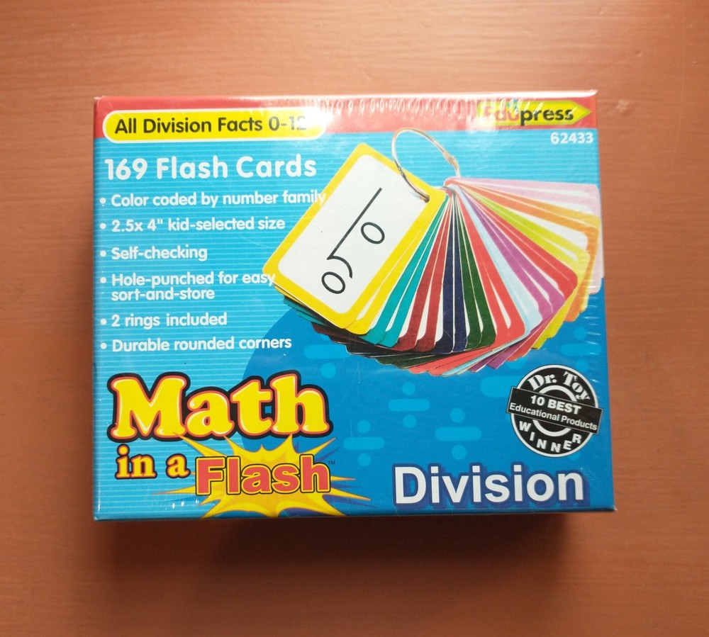 Teacher Created Resources Math In A Flash Division Flash Card Edupress NEW