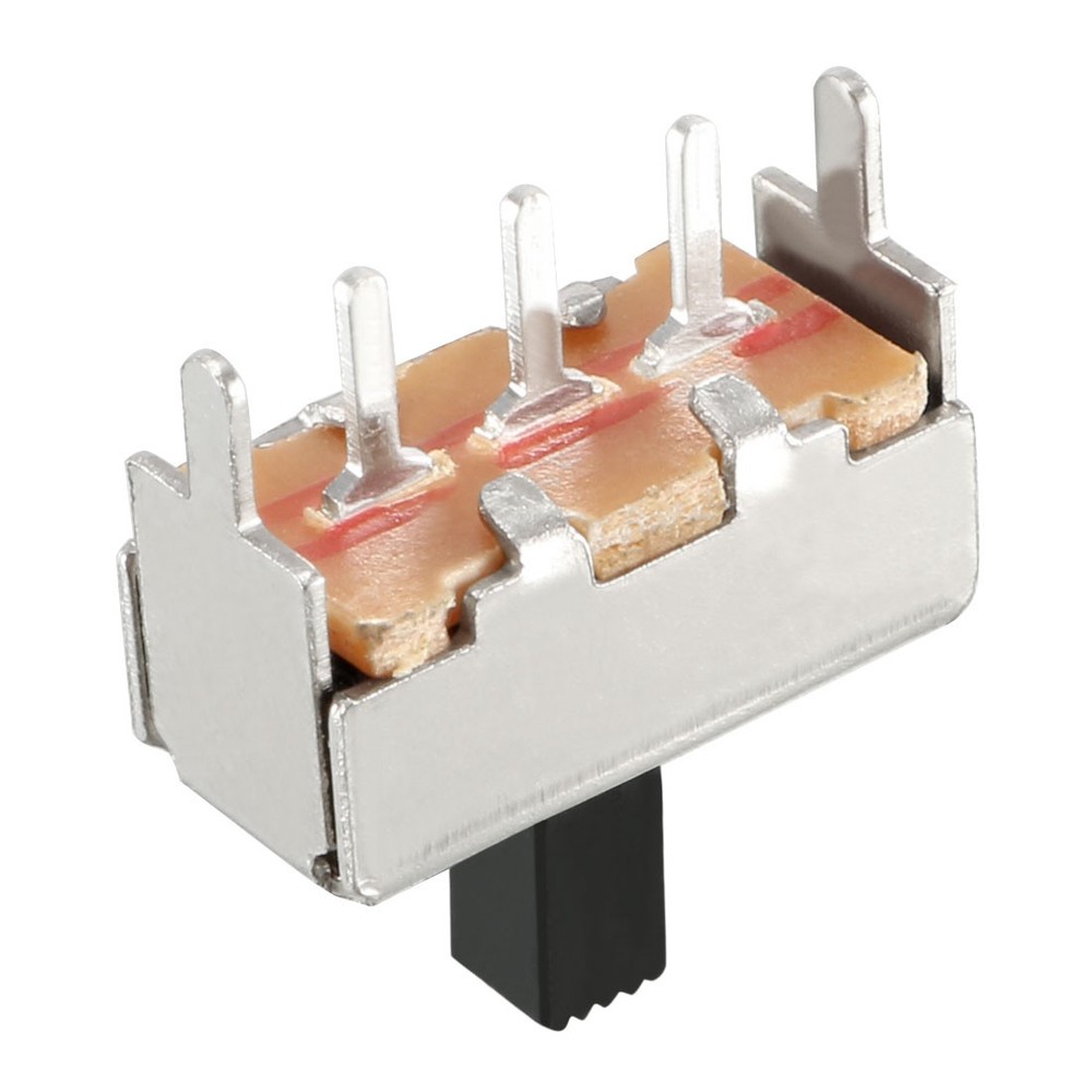 50Pcs 7mm Vertical Slide Switch SPDT 1P2T 3 Pins PCB Panel Latching
