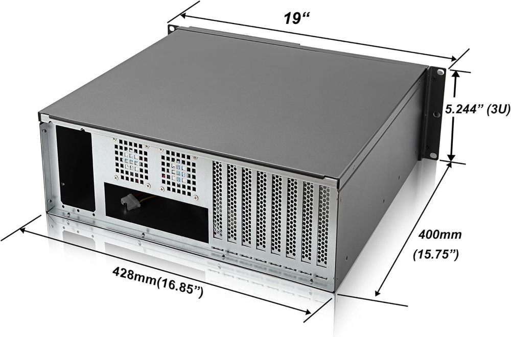 3U Rackmount Server Chassis Case with Easy Maintenance and Dust Filter