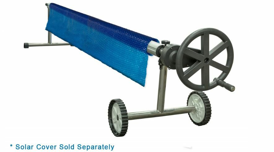 Sun2Solar 20' Wide Easy Gear Stainless Steel Swimming Pool Solar Reel