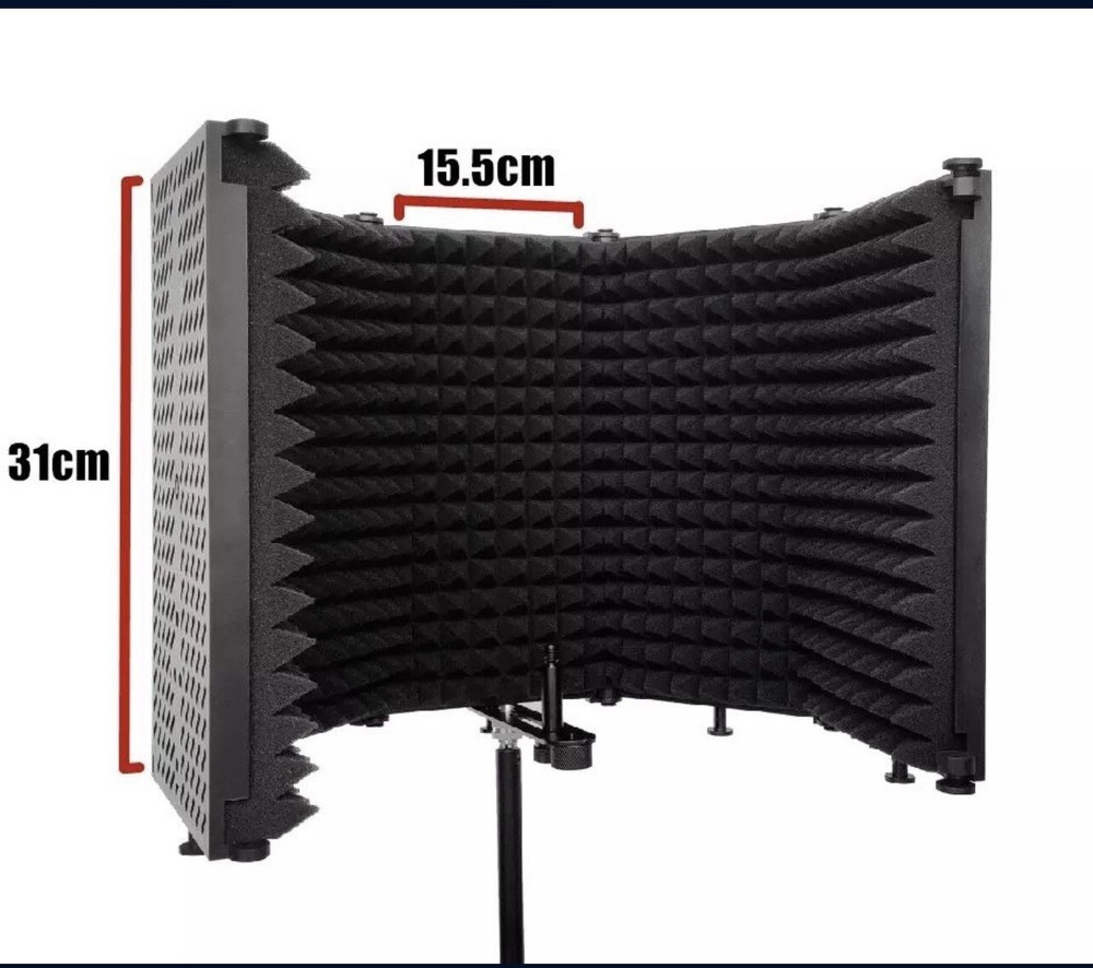 Microphone Isolation Shield 5 Foldable Panels