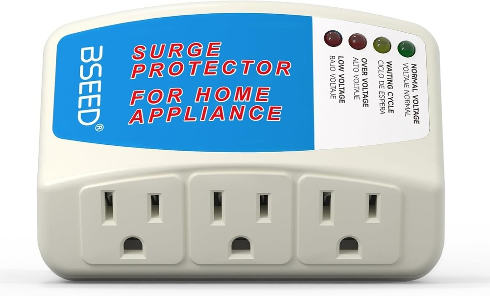 Voltage Protector, 3 Outlet Plug in Surge Protector for Home Appliance Multi ...