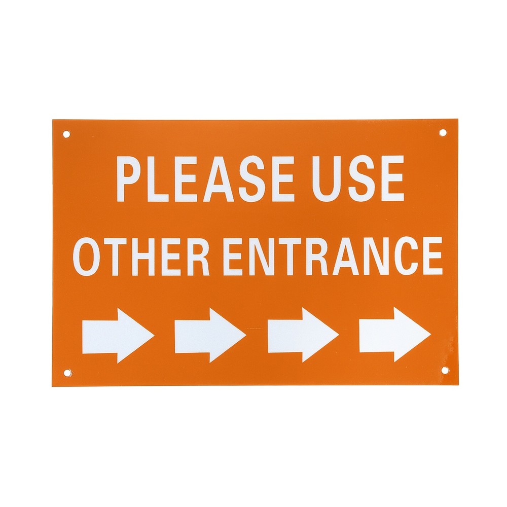 "Sign 'Use other input' right arrow, orange/yellow, 30x40cm"
