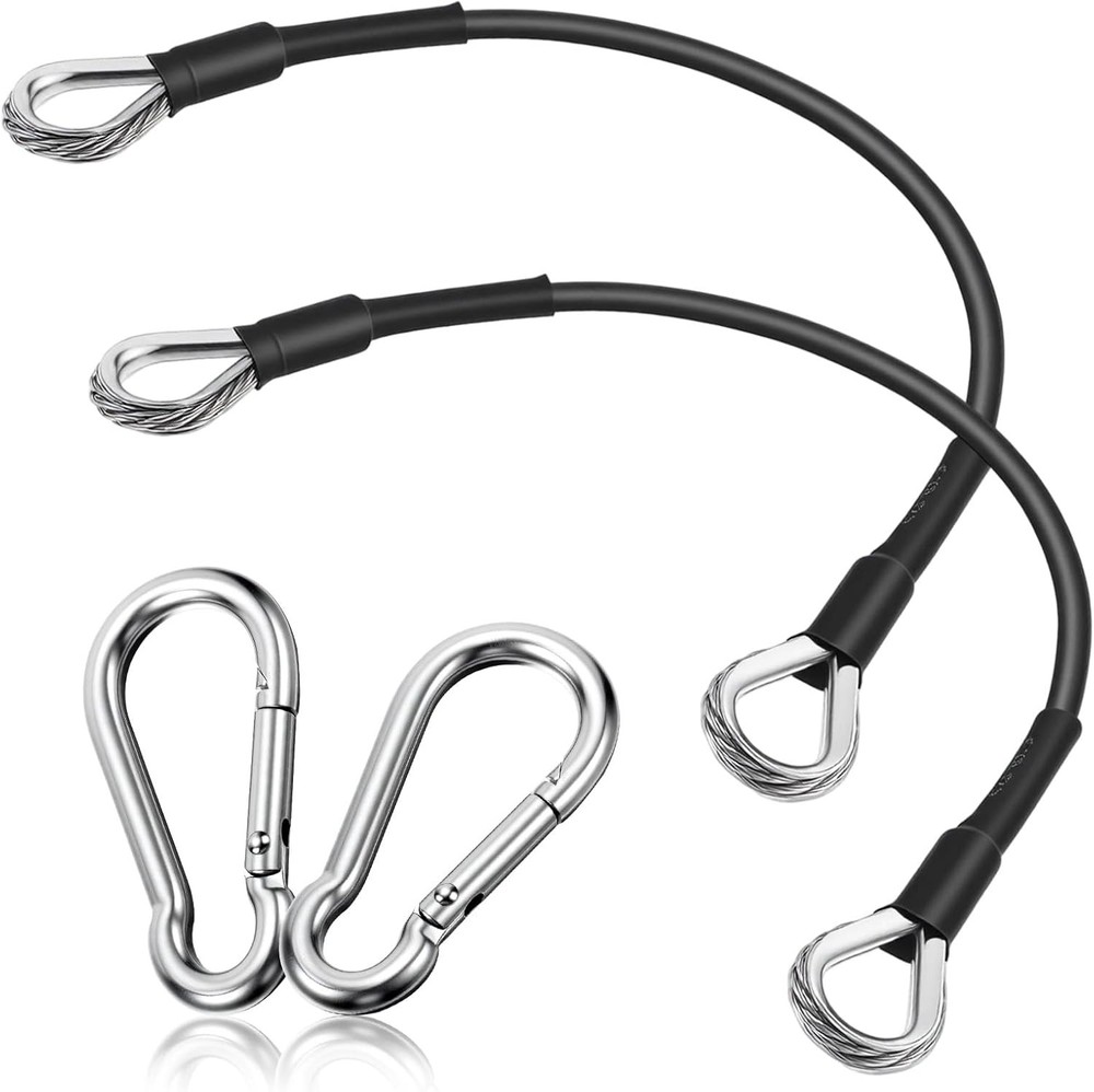 10" Gym Cable Extension, 2 Pcs Replacement Cable Machine Accessories Compatible