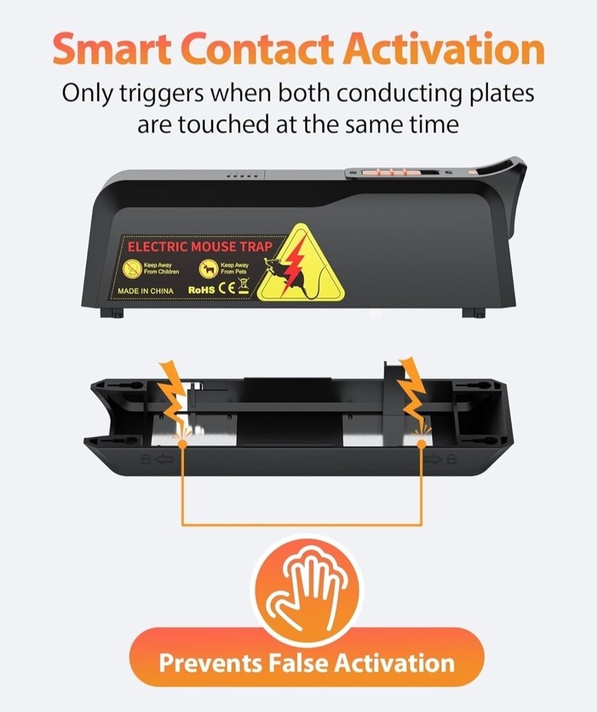 Electric Mouse Trap Zapper with Powerful Voltage, Effective Electronic Mouse...