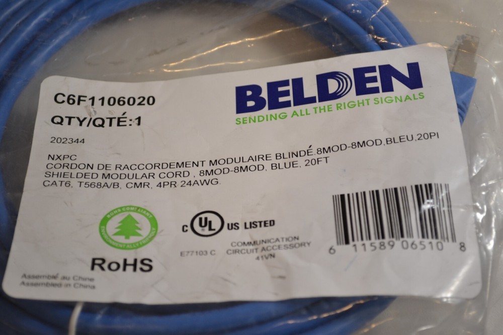 BELDEN C6F1106020 CAT6