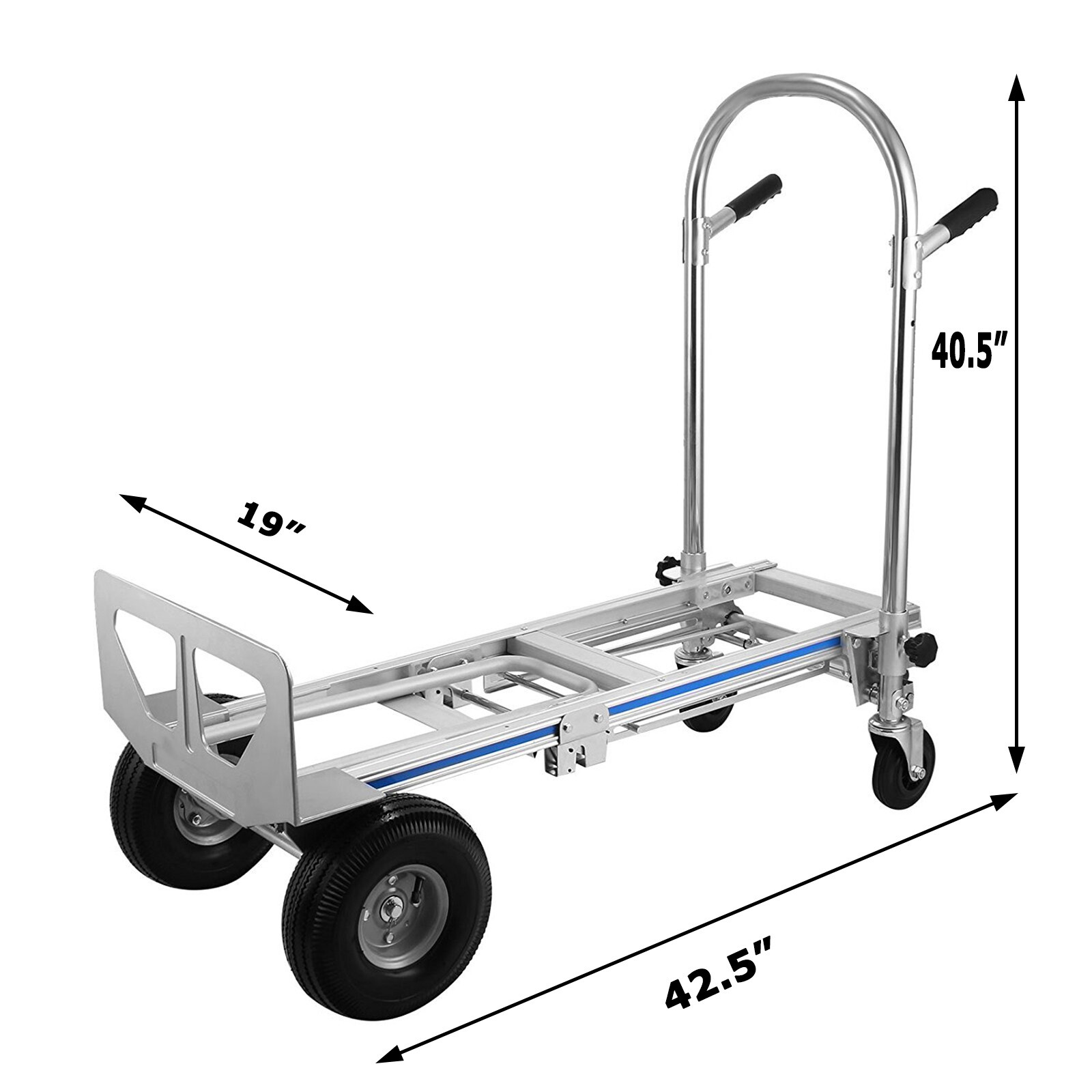 3IN1 Heavy Duty Aluminum Hand Truck Stair Climber Folding Dolly Convertible Cart