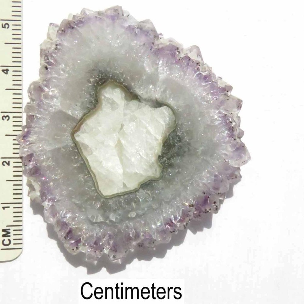 Amethyst Stalactite Flower Slice Polished Both Sides VX349