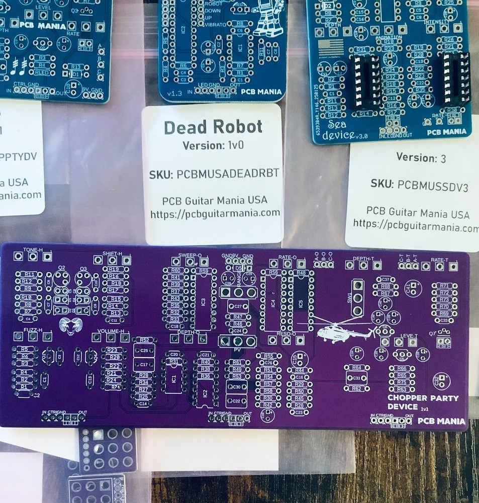 PCB Guitar Mania Modulation & Synth PCB Lot (6 Boards) – Chorus, Trem, Synth