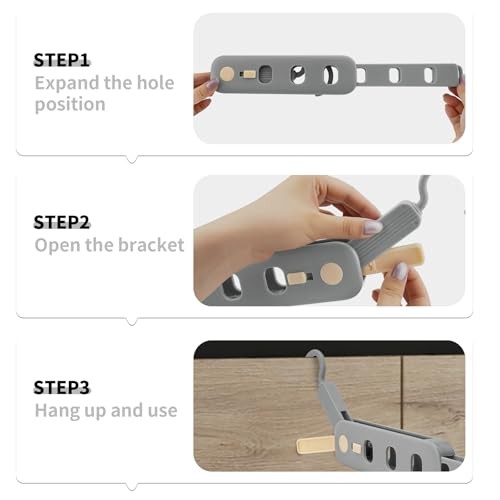 Folding Clothes Drying Rack Portable for Travel, Space Saving Grey 2 Pack