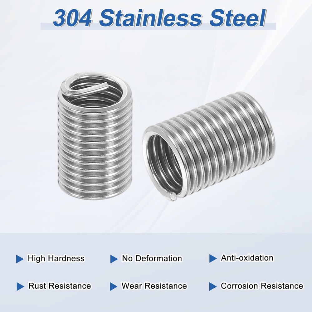 20pcs Wire Thread Inserts 3/8-16 UNC 2.5D 23.8mm Helical Threaded Sleeve