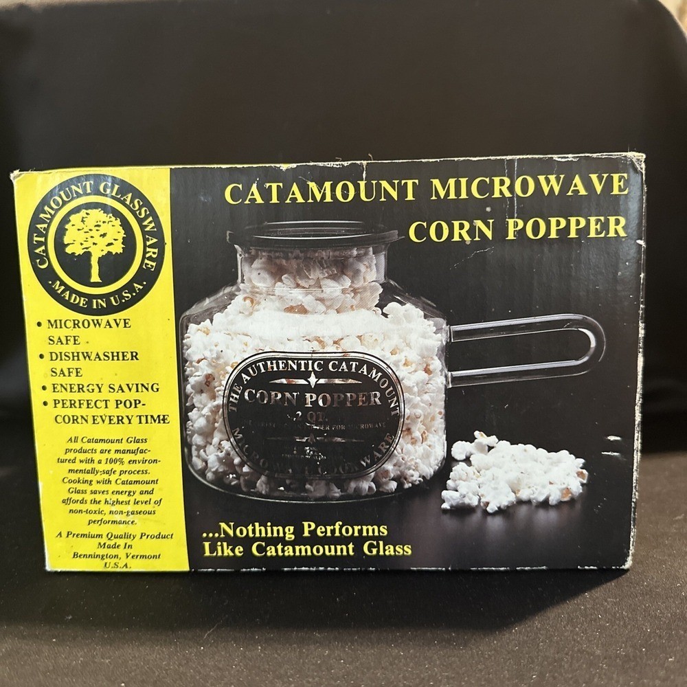 Vintage The Authentic Catamount Corn Popper 2 QT Microwave With User Guide