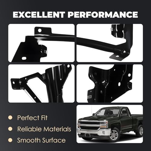 4PCS Front Inner and Outer Bumper Bracket Set Compatible with 2016-2019
