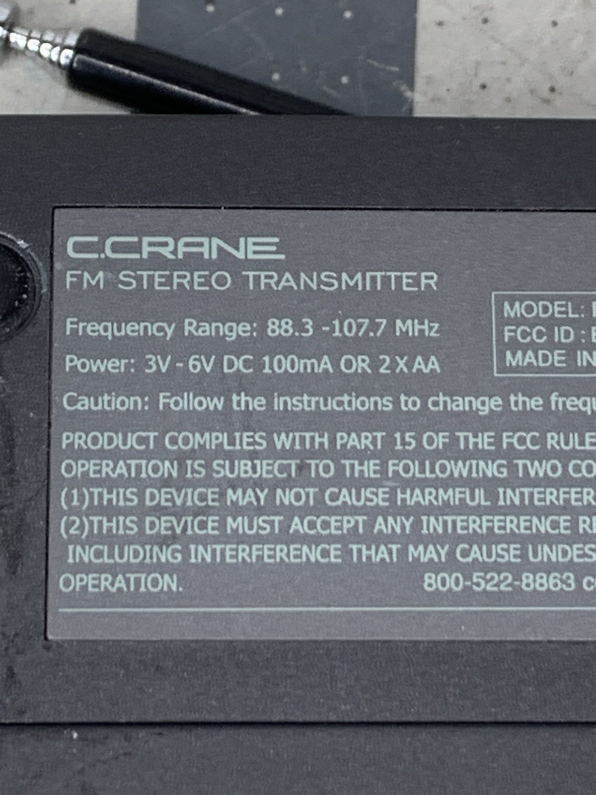 C.Crane FM Transmitter FT-007 FM Transmitter (M1)