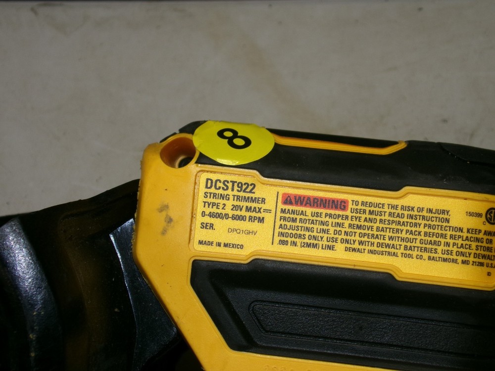 DEWALT DCST922 20V MAX 14 inch Cordless Folding String Trimmer - Tool Only
