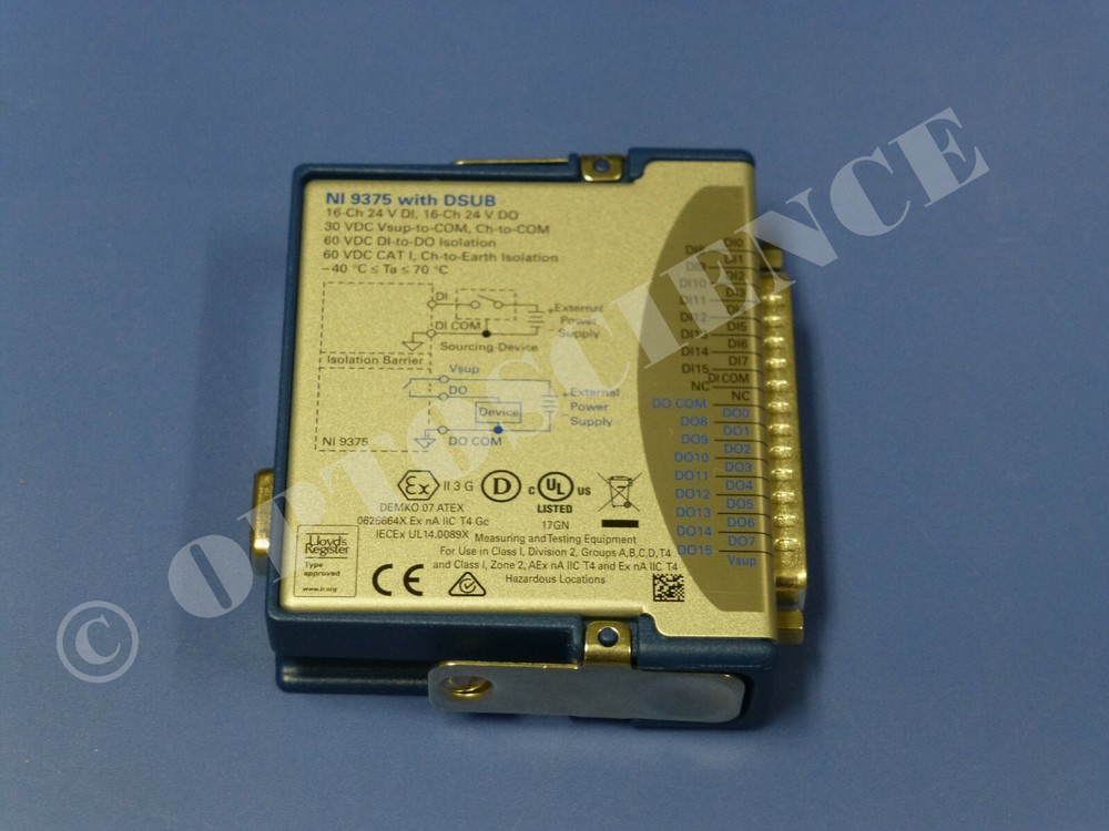 National Instruments NI 9375 cDAQ Digital Input / Output Module, 32ch DIO, D-Sub
