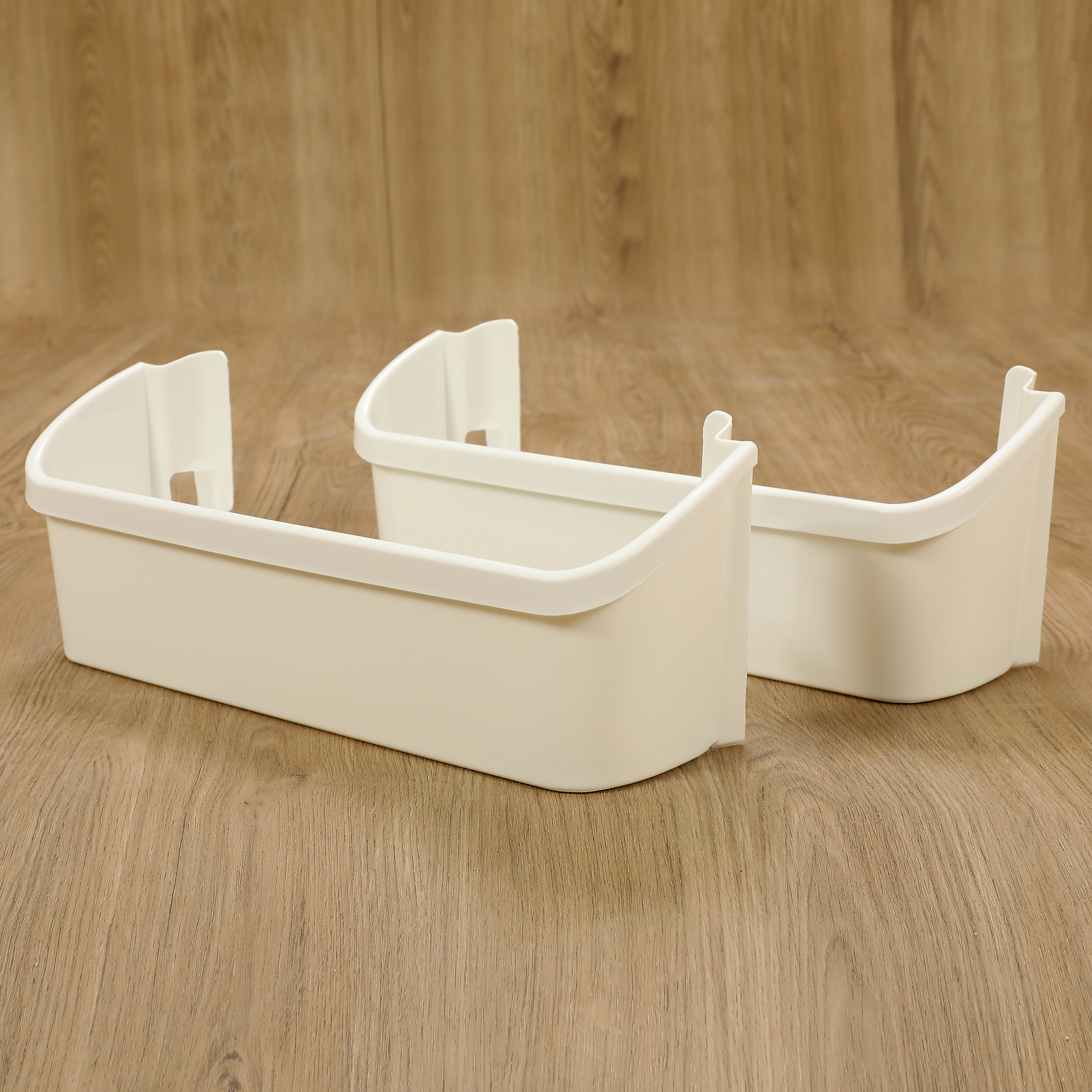 2-Pack 240323001 Door Bin Shelf White Lower ABS For Frigidaire Refrigerator